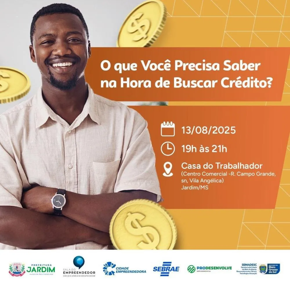 Jardim recebe palestra do Sebrae sobre crédito e planejamento financeiro para empreendedores
