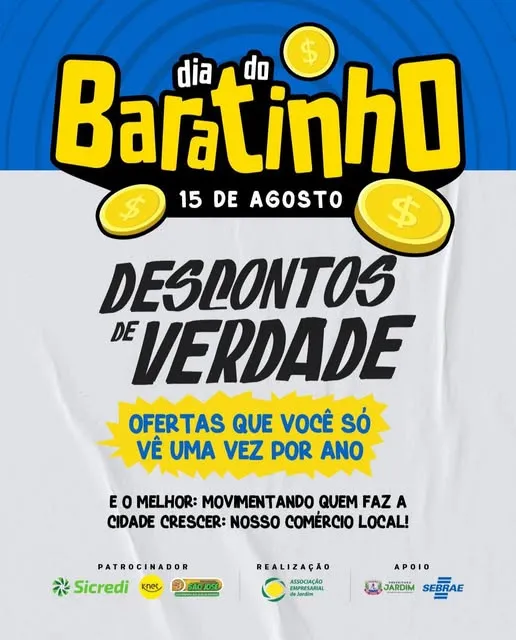 Dia do Baratinho leva descontos e gastronomia para a Praça do Encontro
