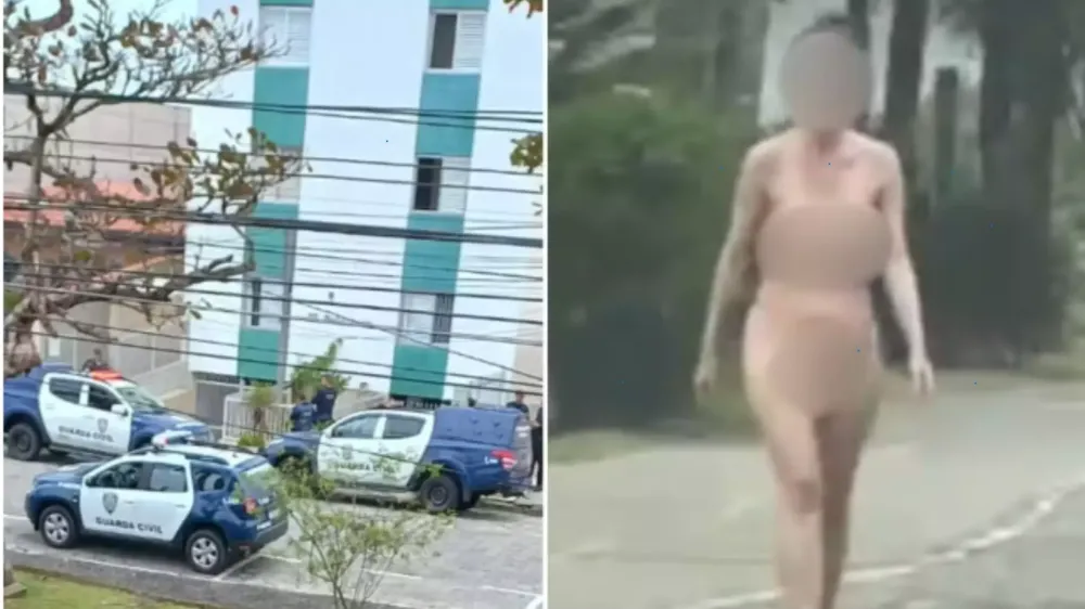 VÍDEO: Mulher flagrada nua em praia do litoral paulista confessa assassinato do próprio pai