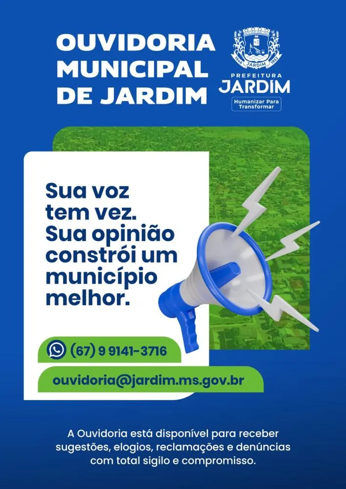 Ouvidoria de Jardim reforça transparência e aproxima população da gestão municipal