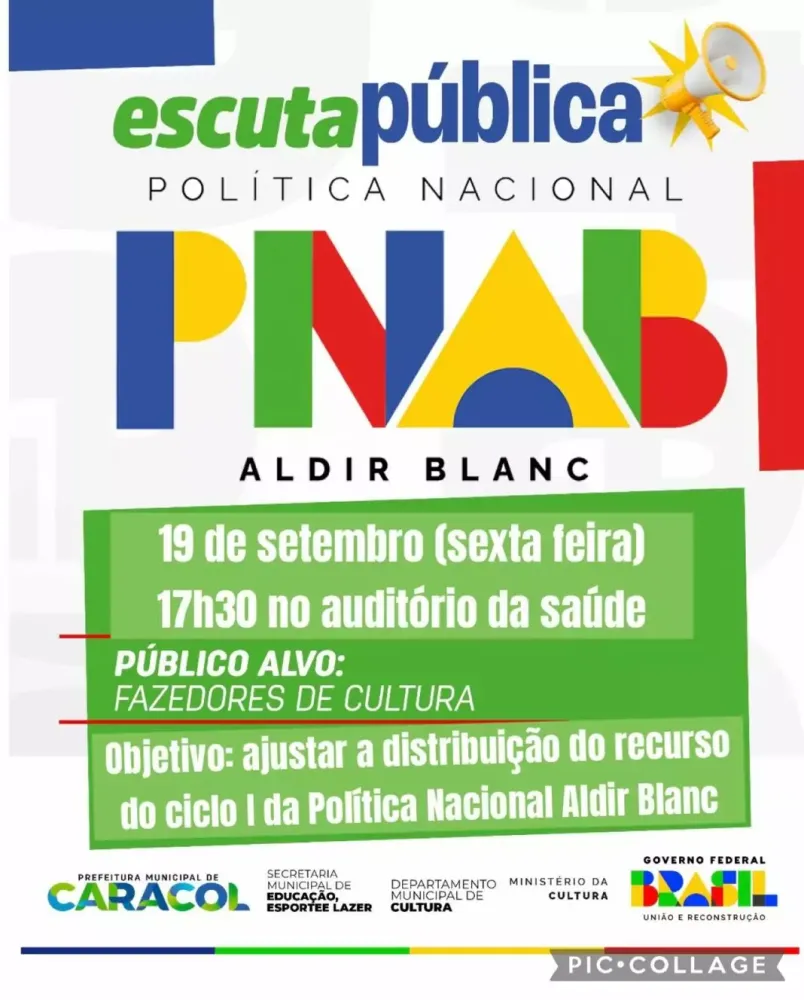 Caracol realiza escuta pública sobre o Programa Nacional Aldir Blanc