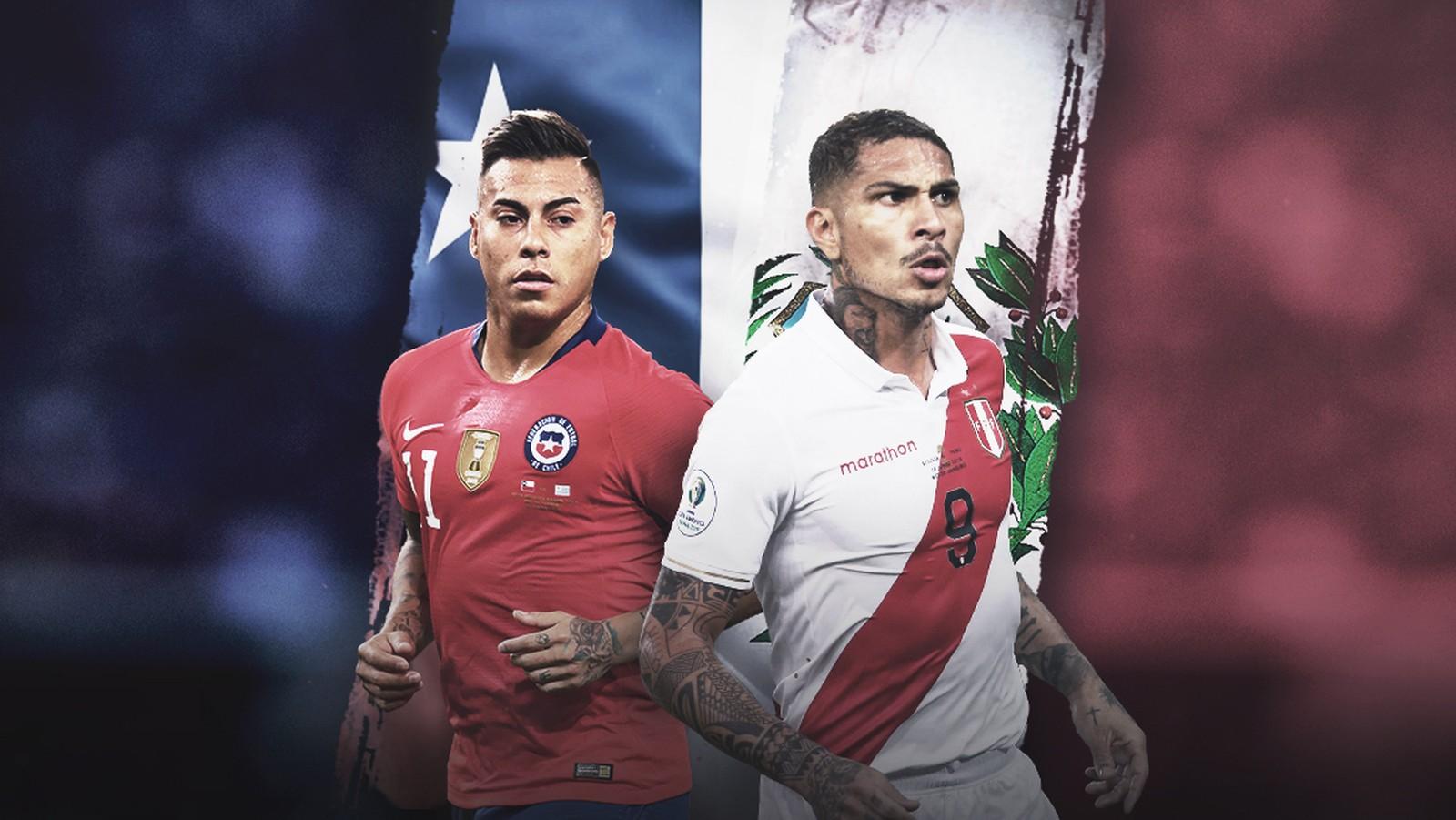 Chile x Peru: Vargas e Guerrero fazem duelo particular no ranking de artilheiros da Copa América