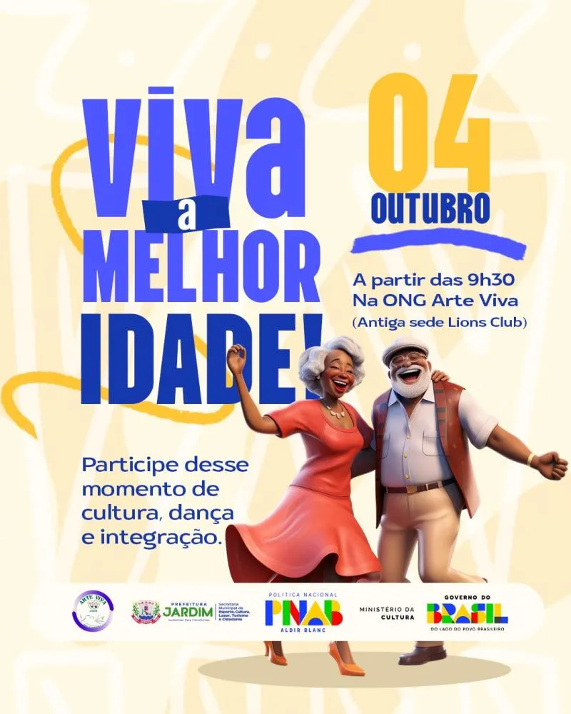 “Viva a Melhor Idade” celebra a Semana da Pessoa Idosa em Jardim no próximo sábado