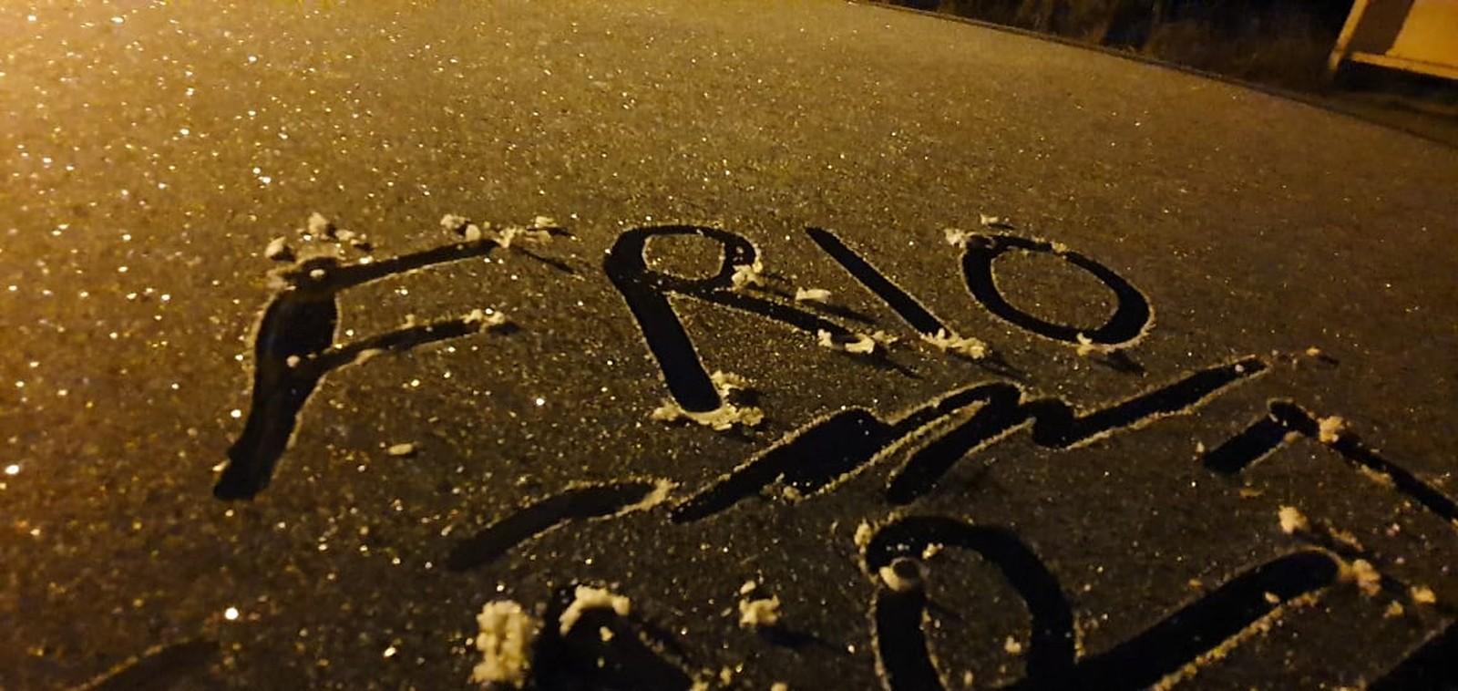 Santa Catarina registra geada e temperaturas abaixo de zero