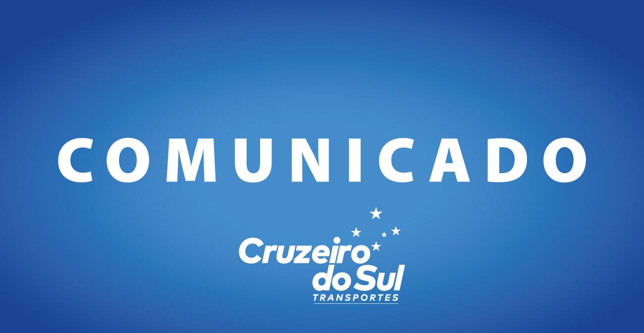 Comunicado da Viação Cruzeiro do Sul sobre incidente com veículo no trecho Campo Grande/Bela Vista