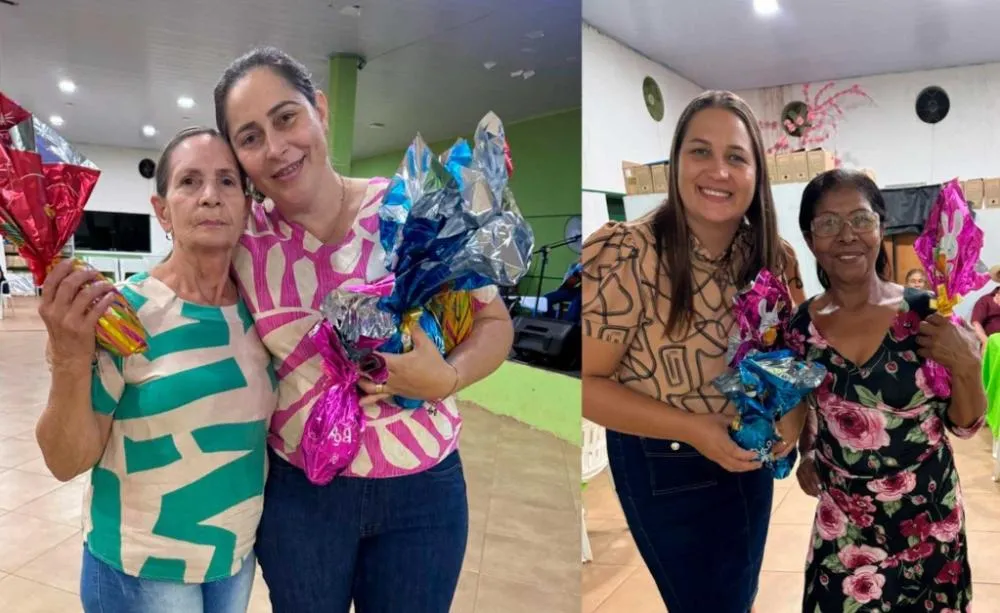 Prefeitura de Antônio João celebra Páscoa com jantar, baile e chocolate para idosos do Grupo Conviver
