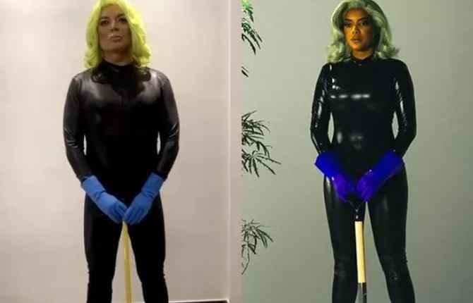 David Brazil vai fantasiado de Ludmilla no Halloween de Anitta