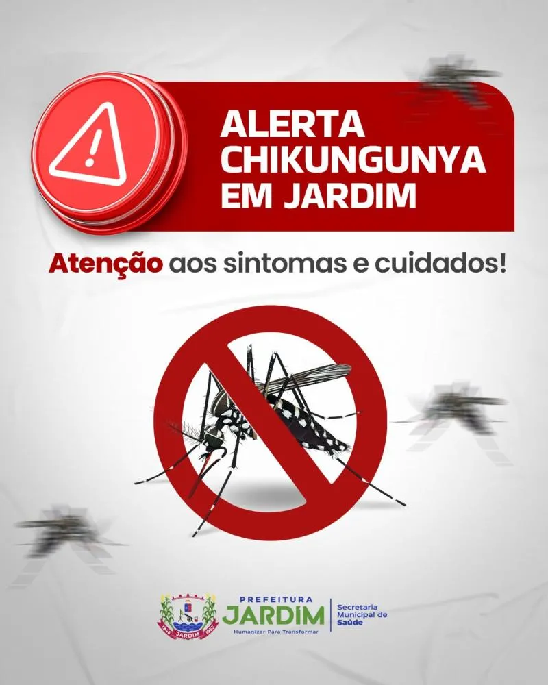 Jardim registra 264 casos de chikungunya e 769 notificações em alerta de saúde pública