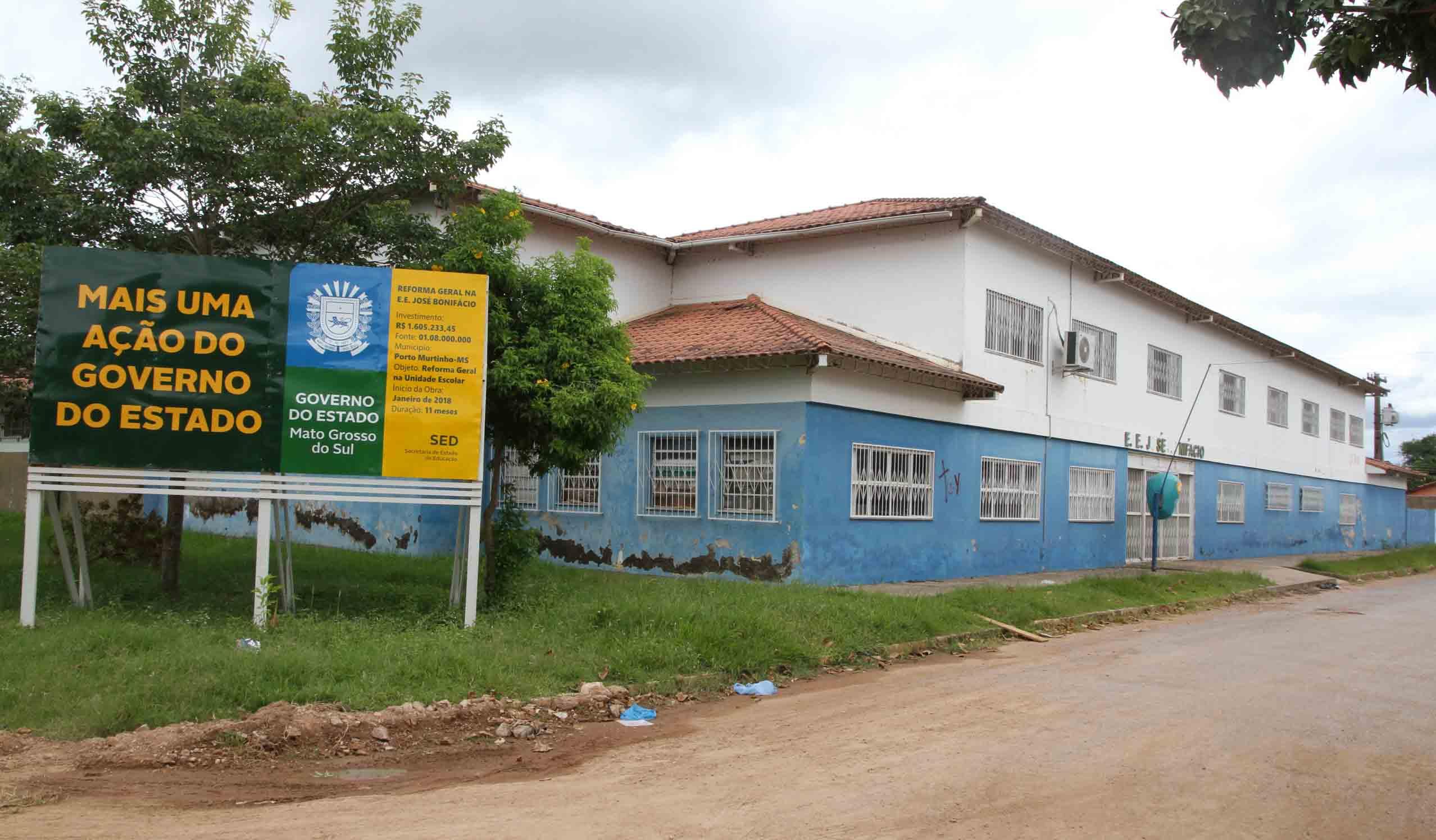 Governo do Estado inicia obras de reforma da Escola Estadual José Bonifácio em Murtinho