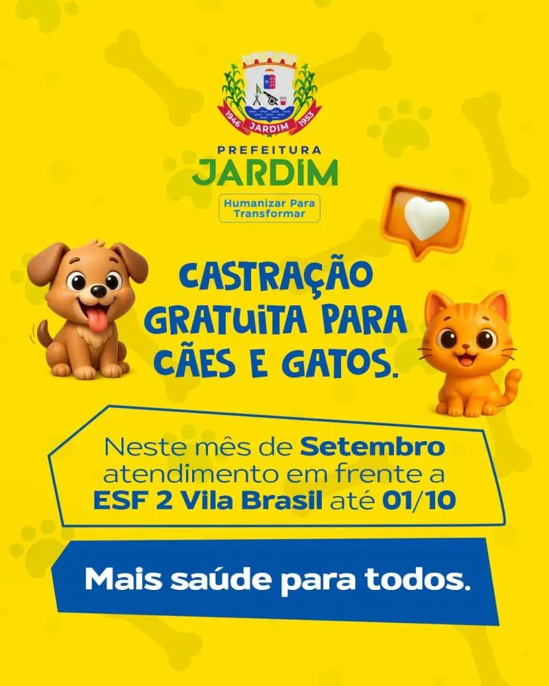 Castramóvel realiza 51 castrações gratuitas em Jardim