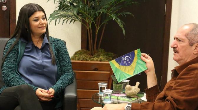Vice-governadora recebe ex-ministro Aldo Rebelo e trata de segurança na fronteira